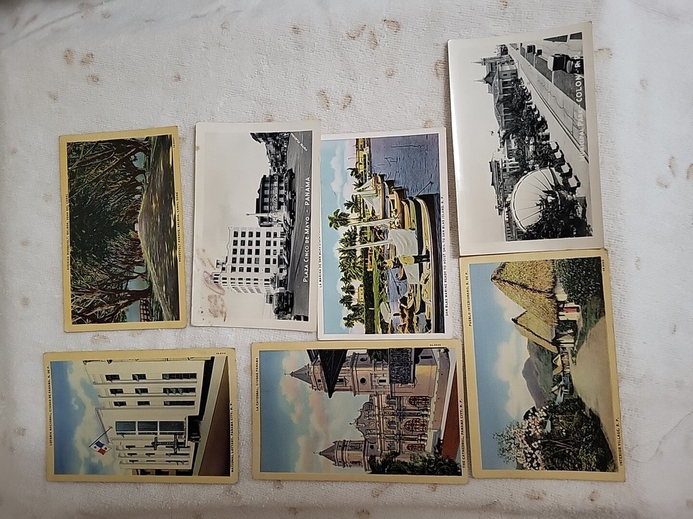 Vintage Panama 1940s Postcards Lot Of 11