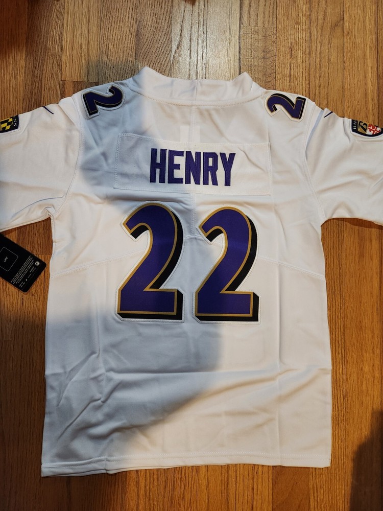 NWT Youth Ravens 22 Derrick Henry Stitched Black Jersey S-XL Regular Fit