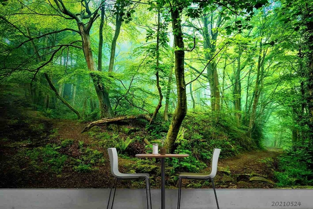 3D Green Forest Plants Landscape Wall Murals Wallpaper Murals Wall Sticker