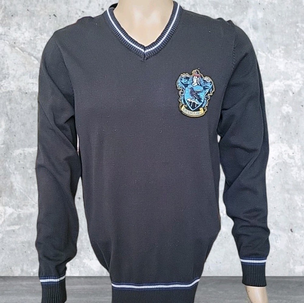 Harry Potter Gryffindor Black Knit Sweater Mens Medium Ravenclaw Pullover