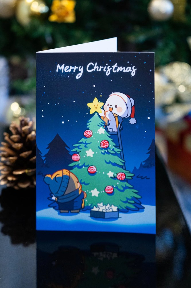 Milk Mocha Bear: Christmas Card - Starry Night