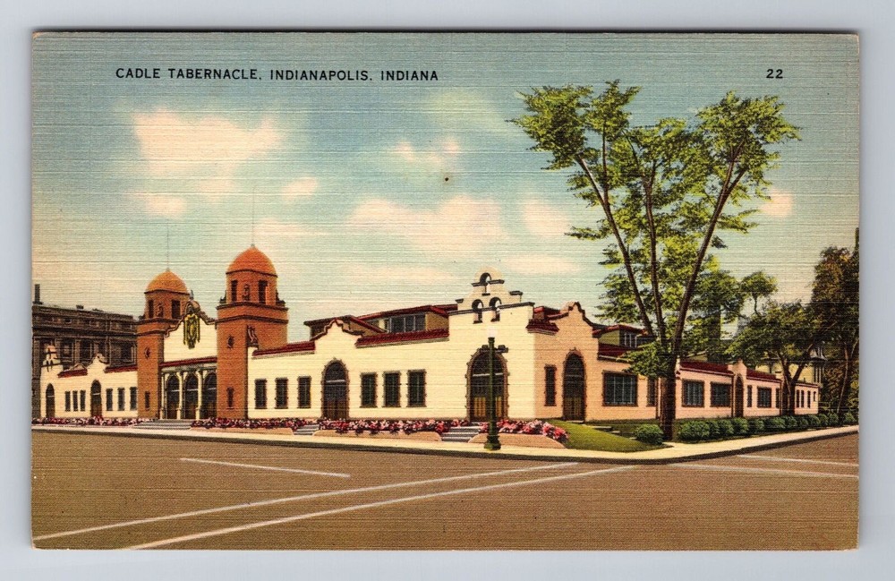 Indianapolis IN-Indiana, Cadle Tabernacle, Antique, Vintage Souvenir Postcard