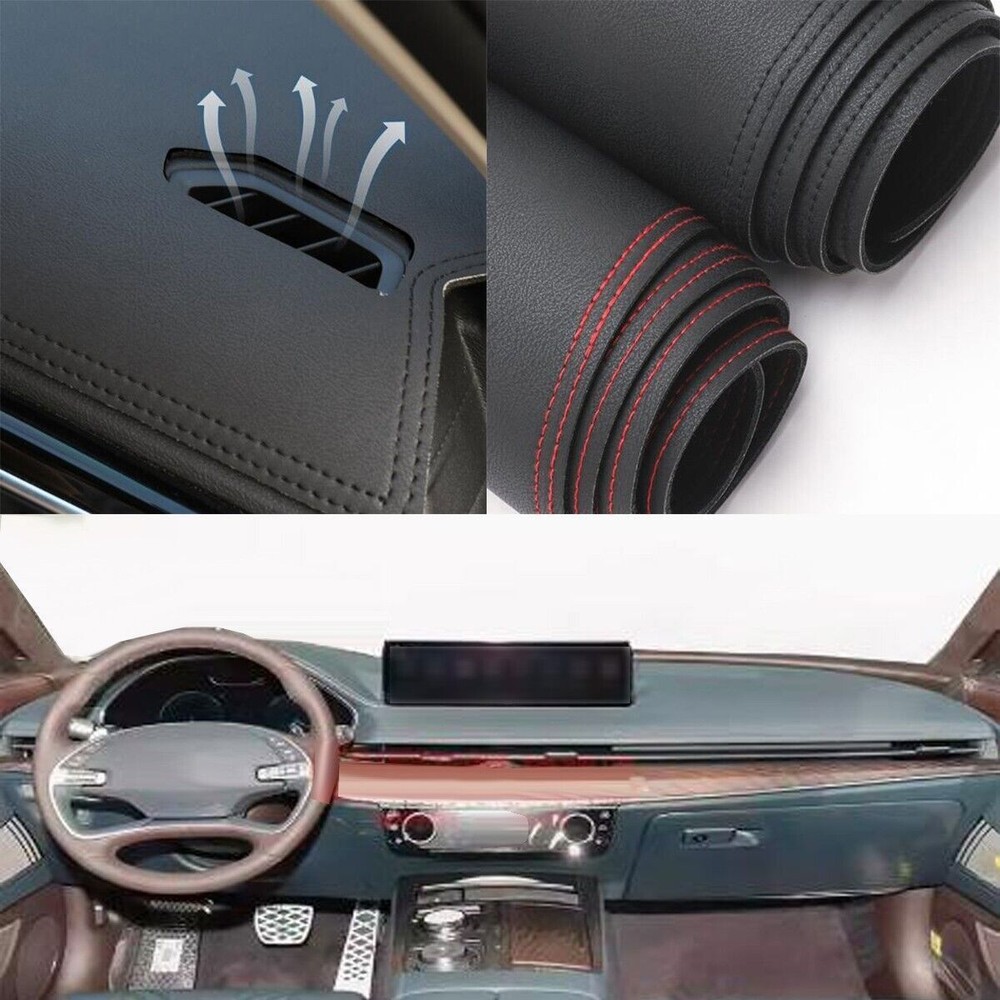 For Genesis G80 2022-2025 Leather Non-slip Dash Board Cover Mat Dashboard Carpet