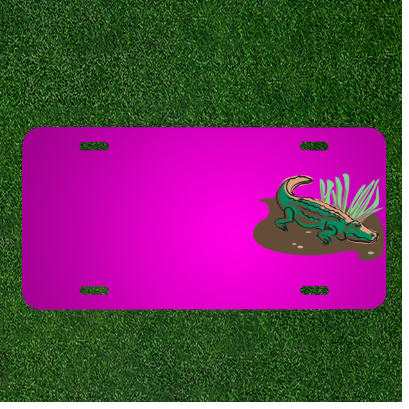 Custom Personalized Car License Plate With Add Names To Crocodile Alligator