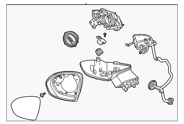 Genuine GM Driver Side Door Mirror without Cover 85529860