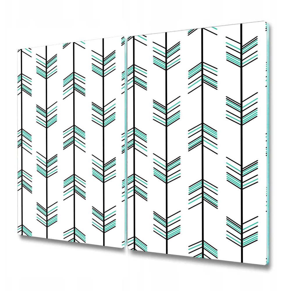 Serving Chopping Serving Board Glass Cover Hipster Arrows Minimalistic 2x30x52