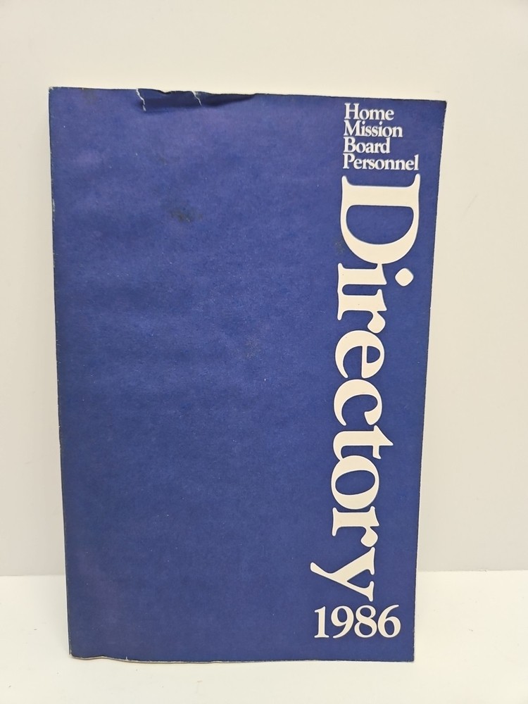 Home Mission Board Personal Directory 1986 Southern Baptist Vintage Historical