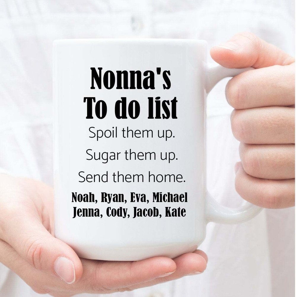 Funny Personalized Cup For Nonna Custom Coffee Mug For Nonna Christmas Gift For