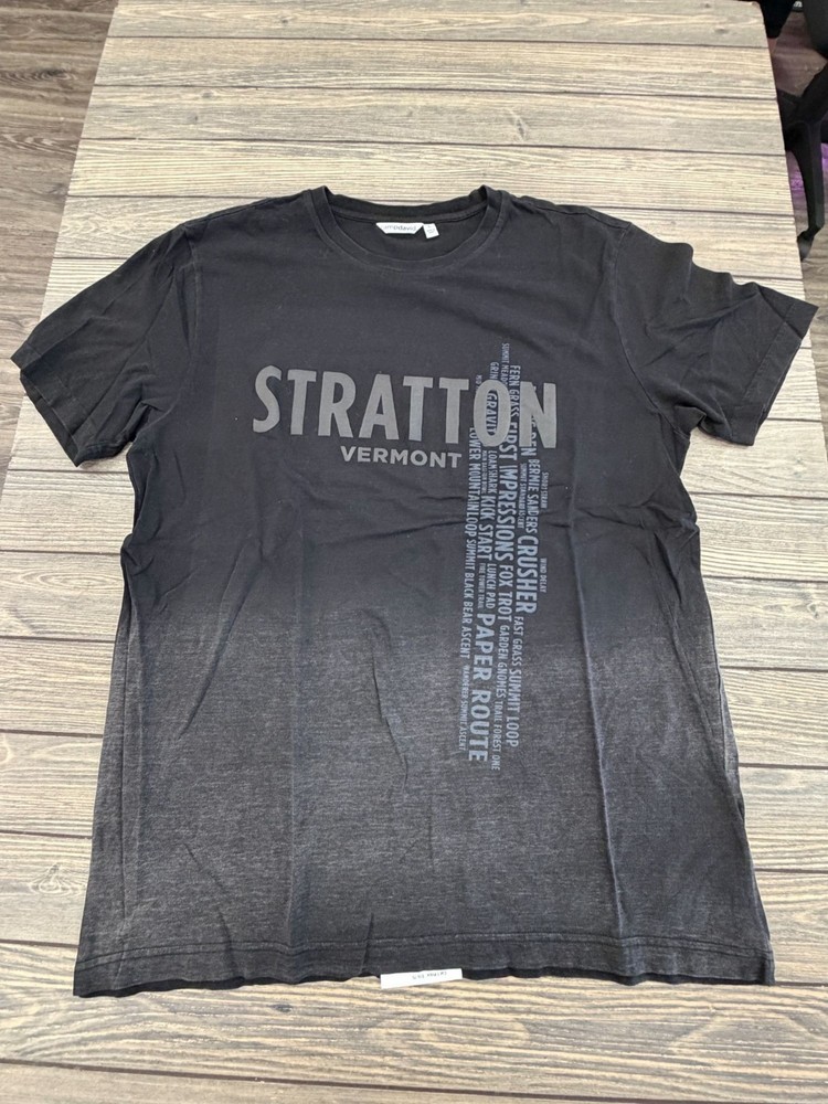 Camp David Mens Large Black Stratton Vermont Graphic T-Shirt Cotton Blend