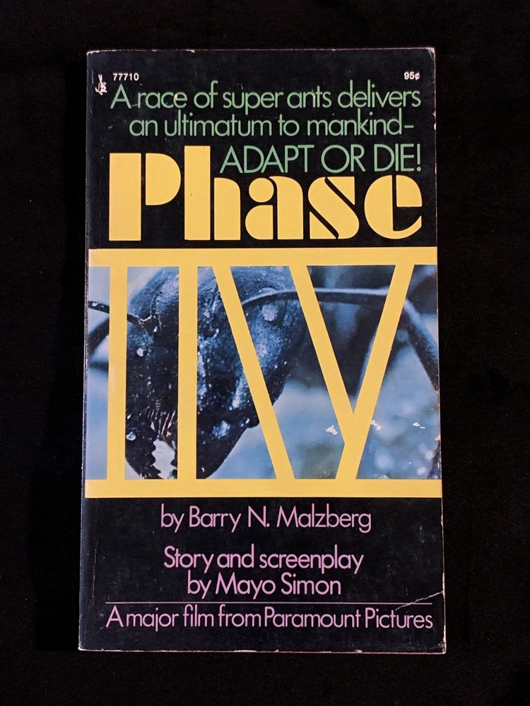 Phase IV novelization by Barry N. Malzberg (1973) MM Paperback - Pocket Books