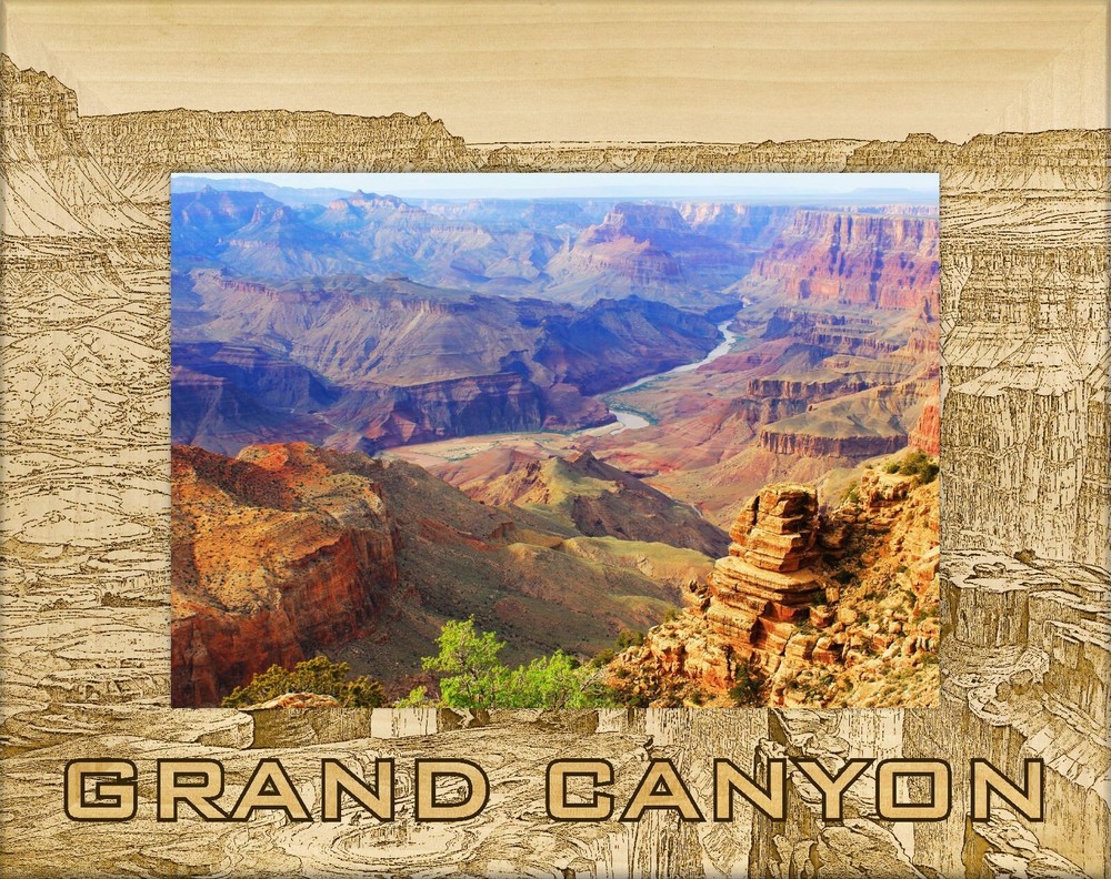 Grand Canyon Laser Engraved Wood Picture Frame Landscape (4 x 6)