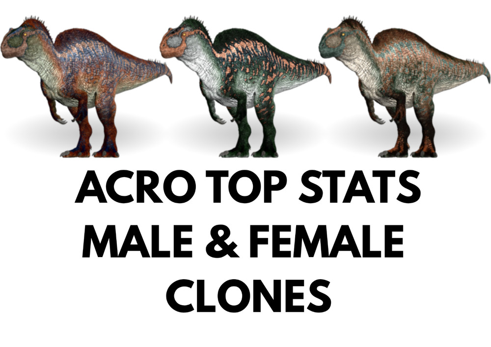 Acrocanthosaurus TOP STATS Clone Ark Survival Ascended Official PVE