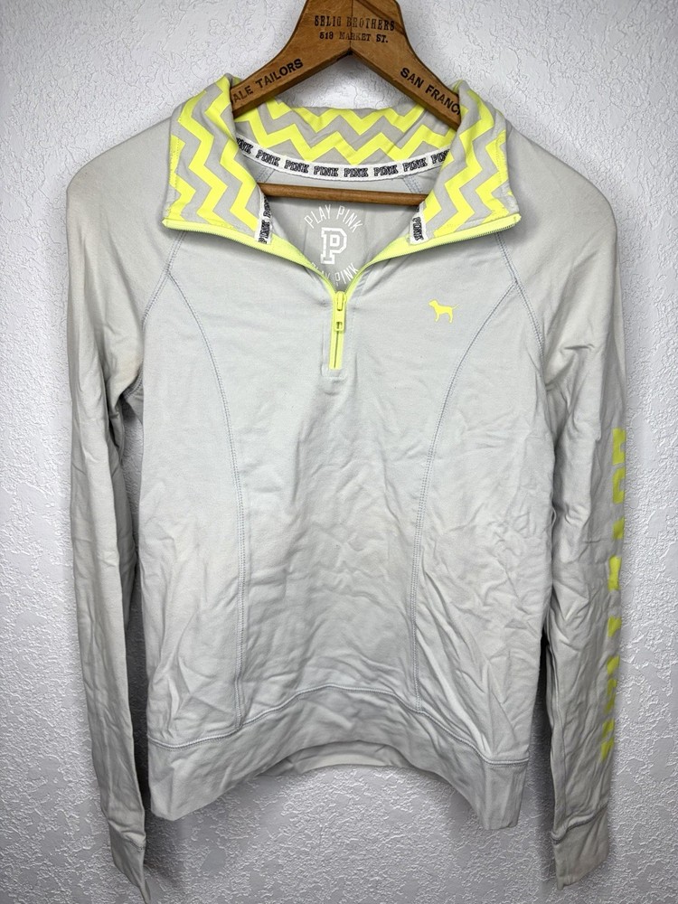 Pink Victoria Secret Sporty Half Zip Pullover Athletic Jacket Women’s Size XS