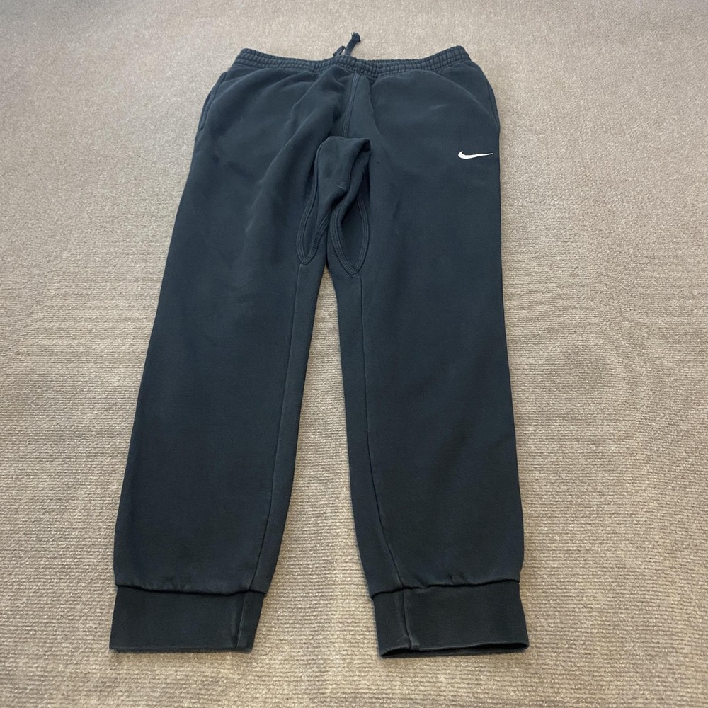 Nike Sweatpants Mens Large Black Fleece Joggers Swoosh Athletic 884341-010