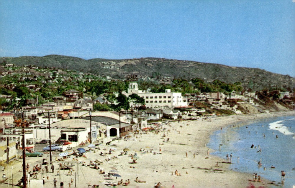 1950s Hotel Laguna Main Beach Laguna Beach California Chrome Vintage Postcard