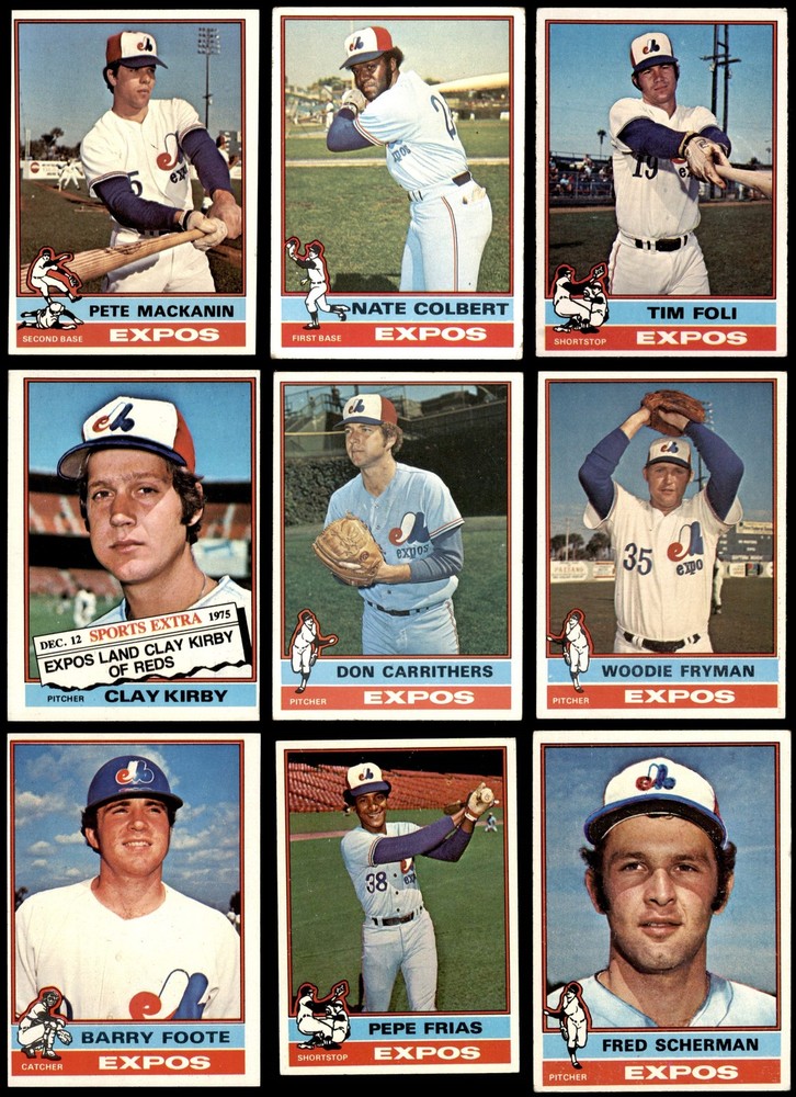 1976 Topps Expos Near Team Set w/Traded 3.5 - VG+ 6213584 (17 / 26 cards)