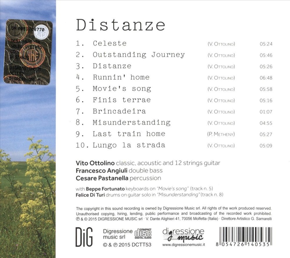 Vito Ottolini & Francesco Angiuli Distanze New Cd