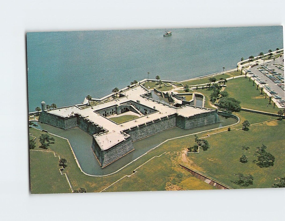 Postcard Aerial View of Castillo De San Marcos Nat'l Monument St. Augustine FL