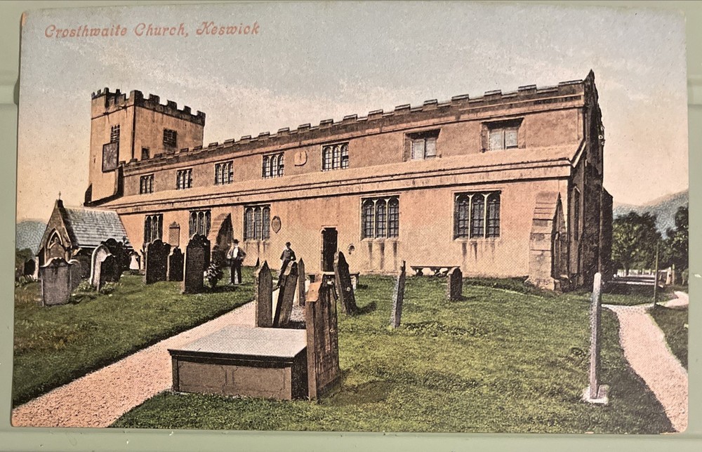 1907c Crosthwaite Church - Graveyard Keswick Cemetery ENGLAND UK Postcard