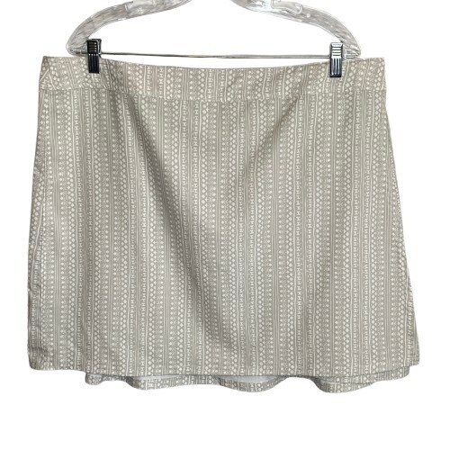 Ripskirt Hawaii Womens Wrap Skirt Size XXL Beige Geo Stripe Coastal Beach Travel