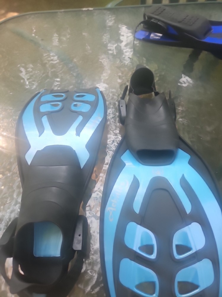 Body Glove Achilles Fin Set Adult Size S-M 3-8 Black & Blue-image