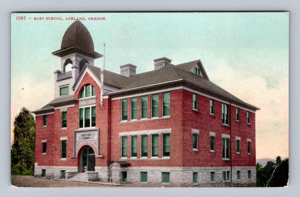Ashland OR-Oregon East School Vintage Postcard Standard Postal Post Old PC Card