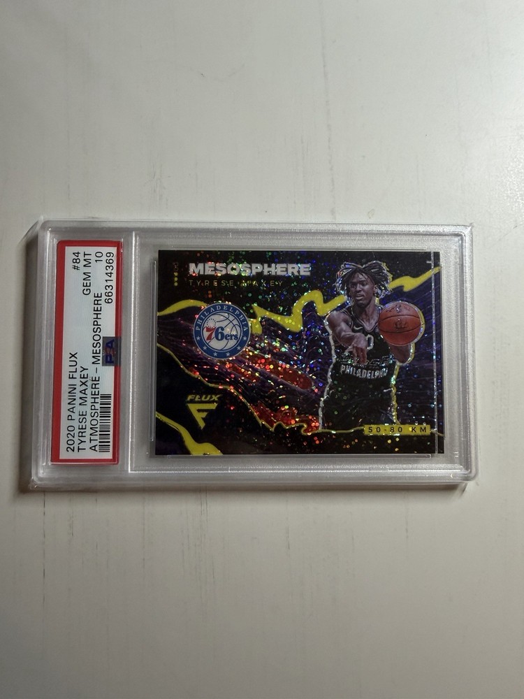 Panini 2020-21 Flux Tyrese Maxey Mesosphere Atmosphere Prizm #84 PSA 10 76ers