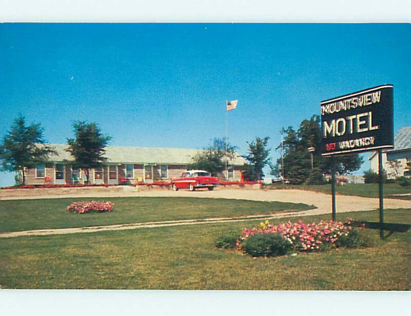 Pre-1980 OLD CARS & MOUNTS VIEW MOTEL Angola Indiana IN  r0318