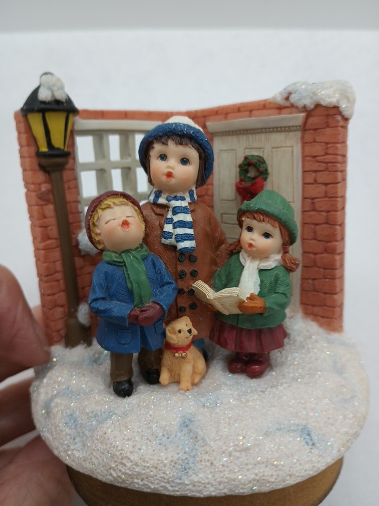 Children Carolers With Pup. Candle Topper Only 3.5 in H