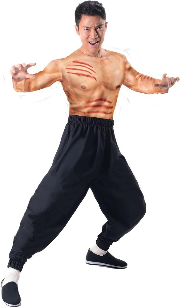 Bruce Lee Muscle Shirt With Cuts Costume for Adults