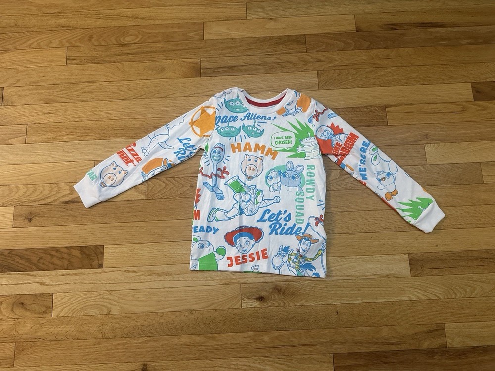 Disney Pixar Toy Story Shirt Size 5/6 Kids Long Sleeve Buzz Woody Jessy New