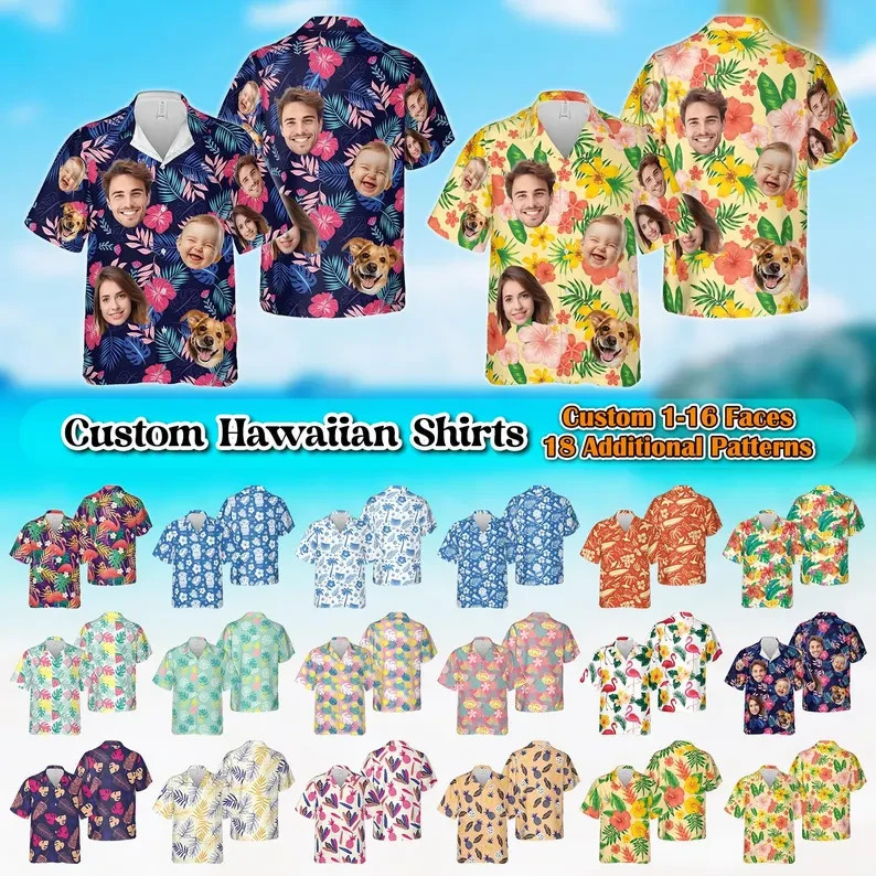 Personalized Face Aloha Shirt Custom Photo Funny Hawaiian Summer Beach Gift