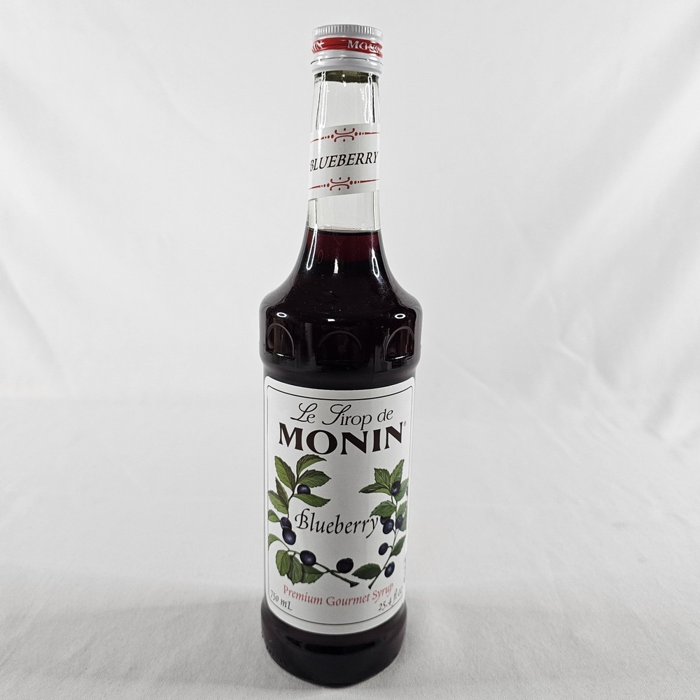 Monin Blueberry Syrup 750mL 25.4 fl oz Premium Gourmet Syrup Expires 08/2028 NEW