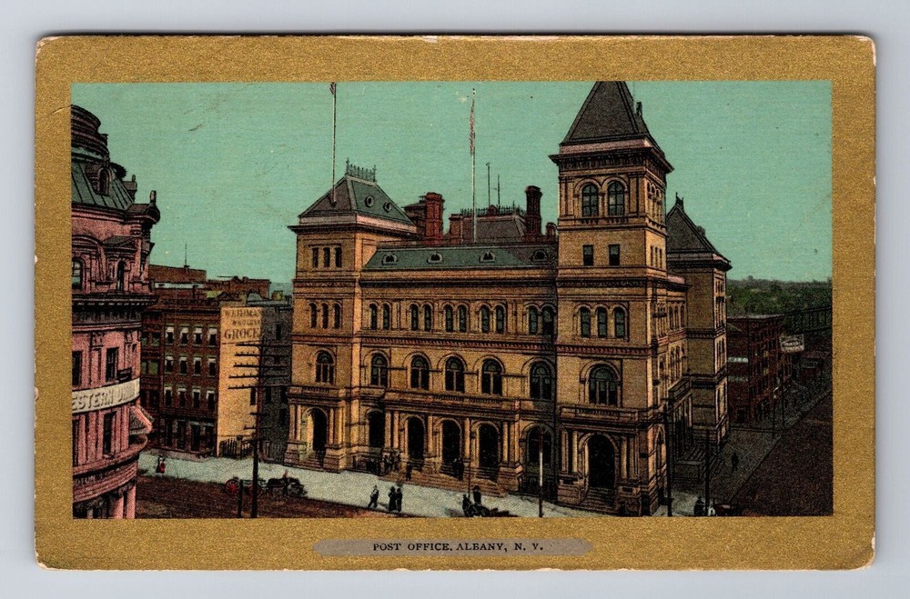 Albany NY-New York, United States Post Office, Antique Souvenir Vintage Postcard