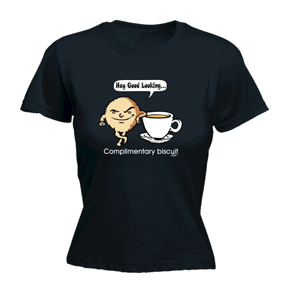 Complimentary Biscuit Coffee - Womens T Shirt Funny T-Shirt Novelty gift tshirt