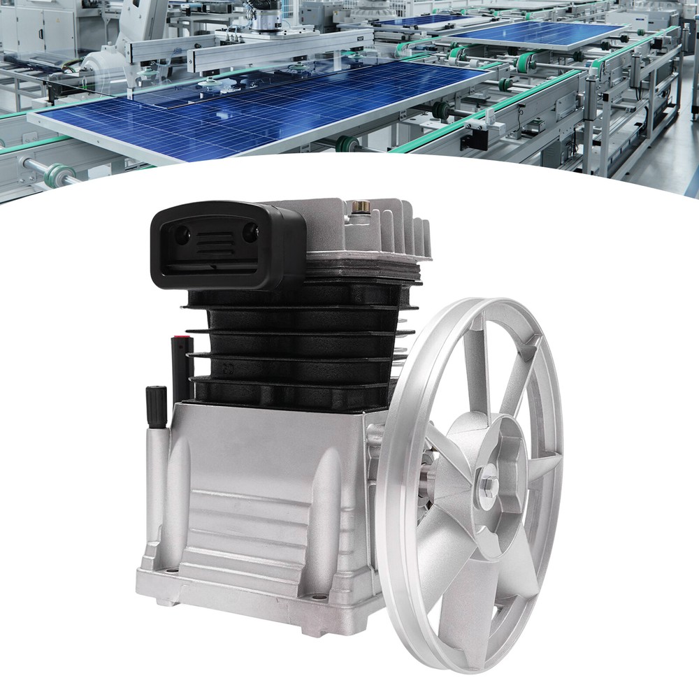 Piston 3HP Air Compressor Head Pump Motor Twin Cylinder With Silencer 250L/min