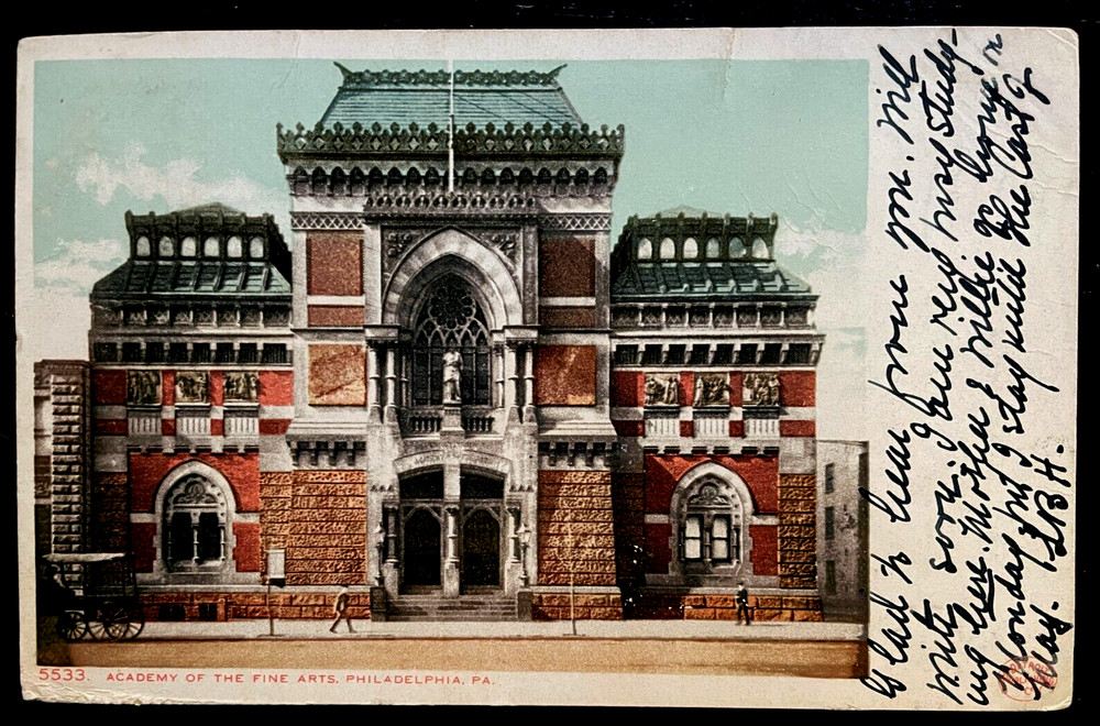Vintage Postcard 1907 Academy of Fine Arts, Philadelphia, Pennsylvania (PA)-image