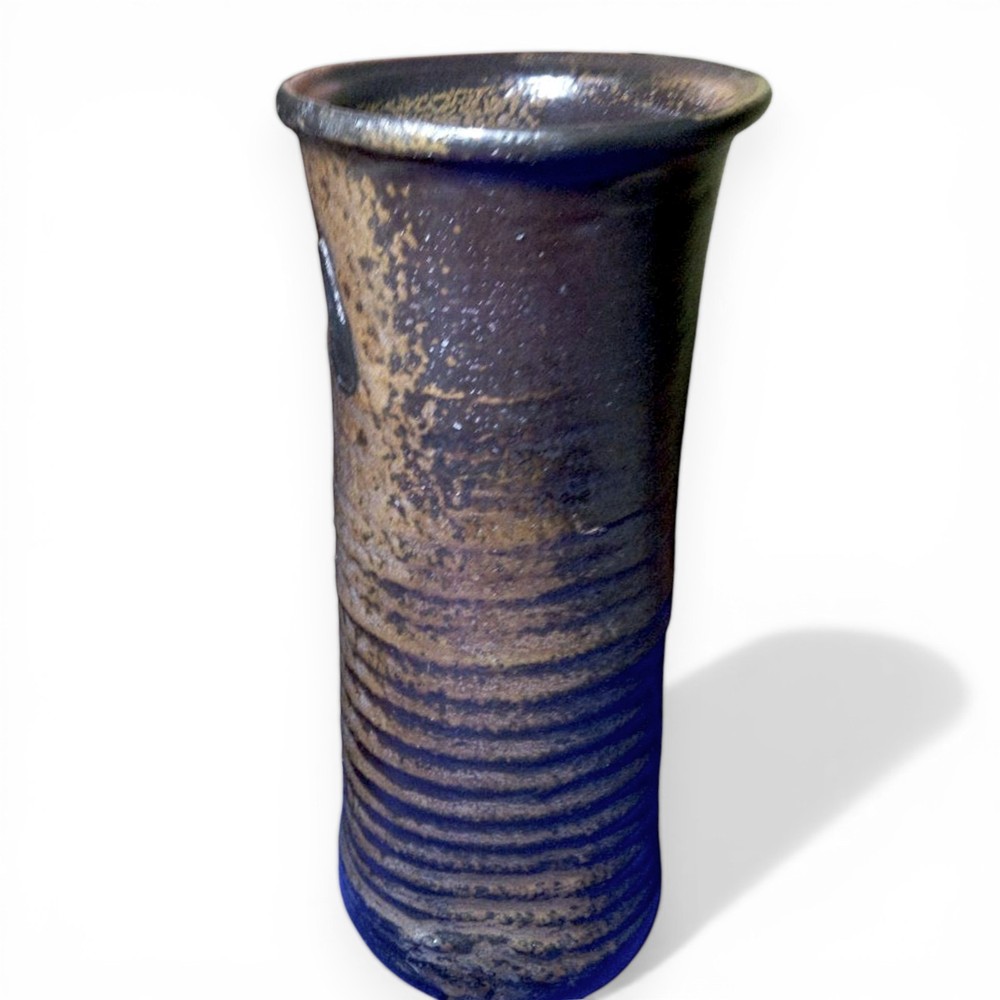 Bizen Pottery Vase Edo Period 19th C Antique Japanese Ceramic Jar Vessel 9.8 in