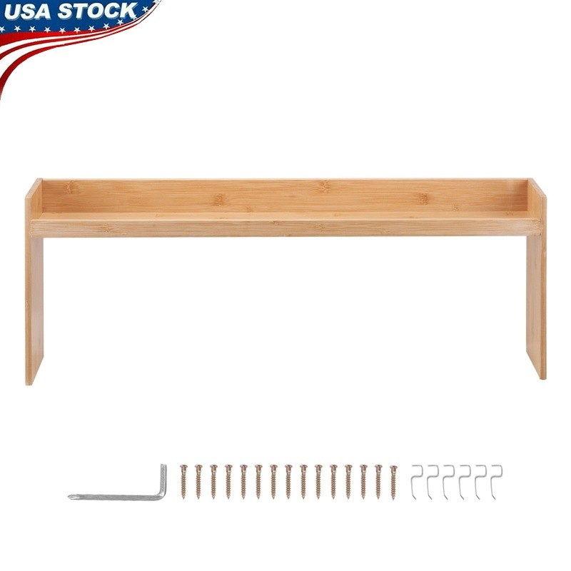 Sturdy Above Cooktop Spice Rack Organizer with Hooks for Kitchen Storage