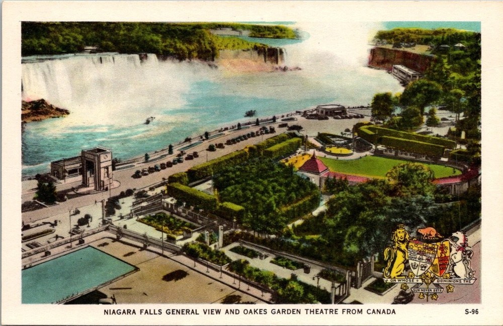 Niagara Falls Canada Oakes Garden Theatre General View Vintage Postcard