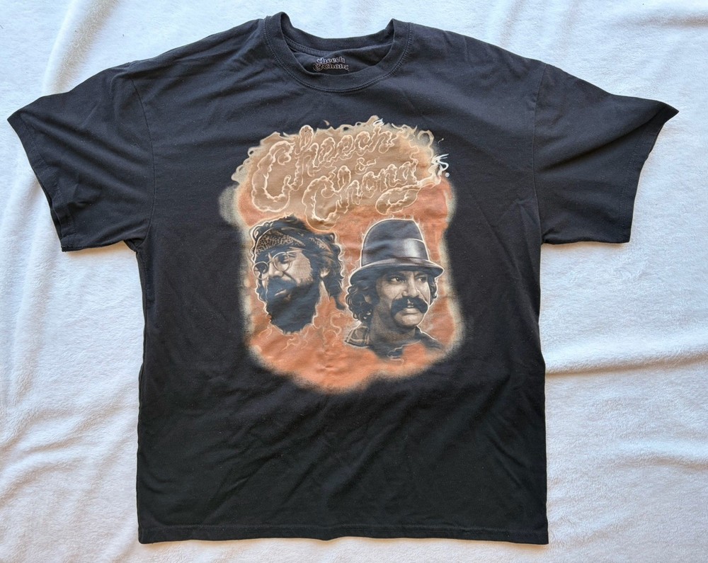 Cheech & Chong graphic movie tee t shirt MENS XLARGE  NWT black 80s movie