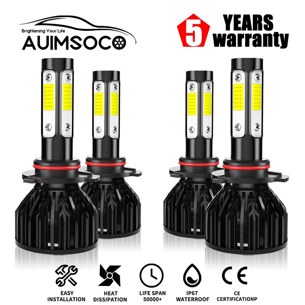 For Chevrolet S10 1998 - 2002 2003 6000K LED Headlight High&Low Bulbs Combo kit