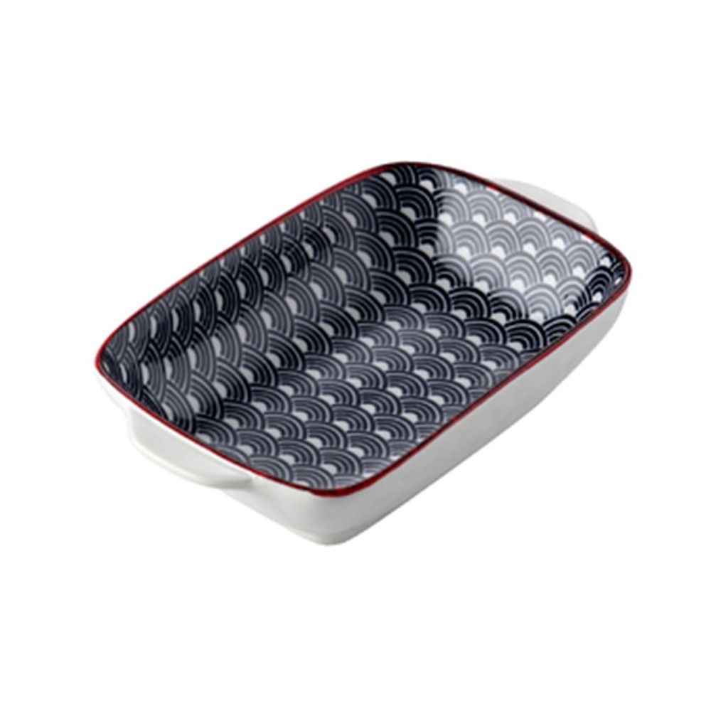Geometric Pattern Rectangular Baking Dishes, Non Stick Ceramic Casserole Dish