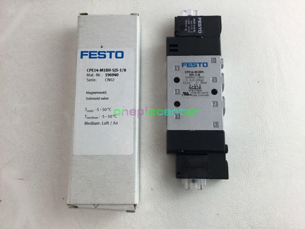 New FESTO CPE14-M1BH-5JS-1/8 196940 Air Solenoid Valve Quality assurance