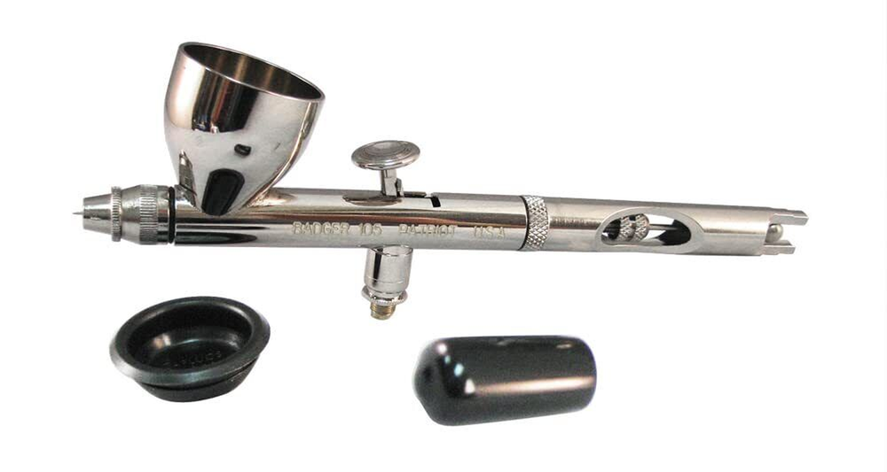 Badger Air-Brush Co. Model 105 Patriot Fine Gravity Airbrush, Stainless Steel