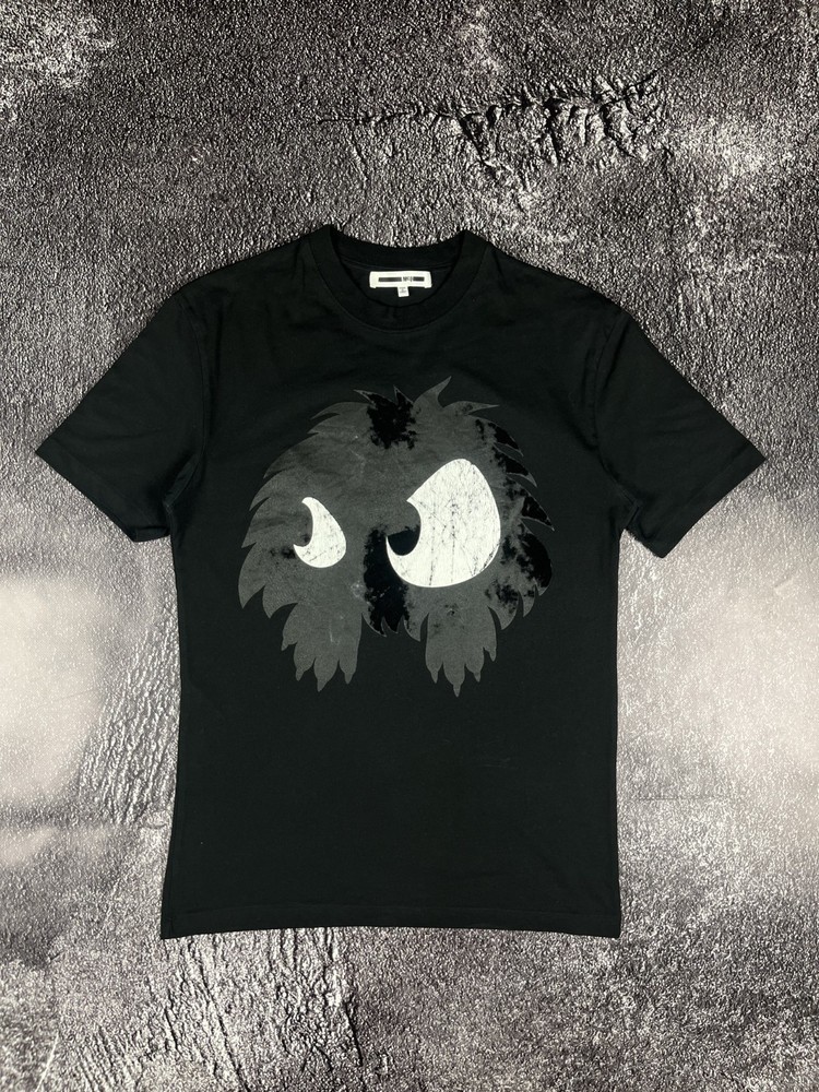 McQ Alexander McQueen T-shirt Size S Printed Monster Logo Black Cotton