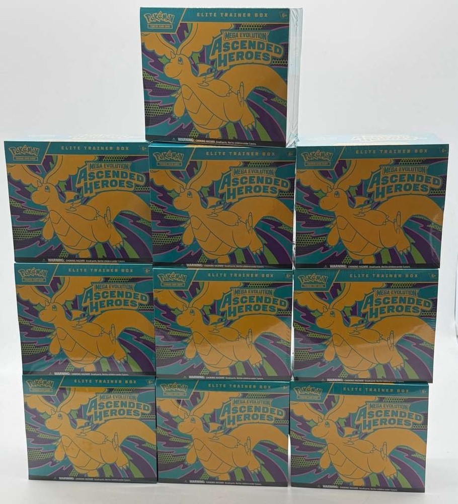 Lot of (10) Pokemon TCG Ascended Heroes Elite Trainer Boxes SEALED ETBPROBSTEIN is actively accepting consignments !!