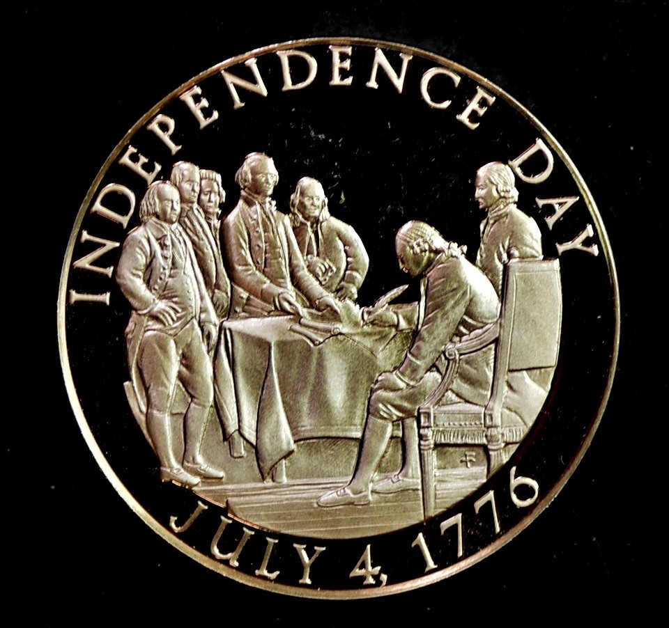 Beautiful Proof! 1776-1976 Franklin Mint Sterling Silver Bicentennial Medal!