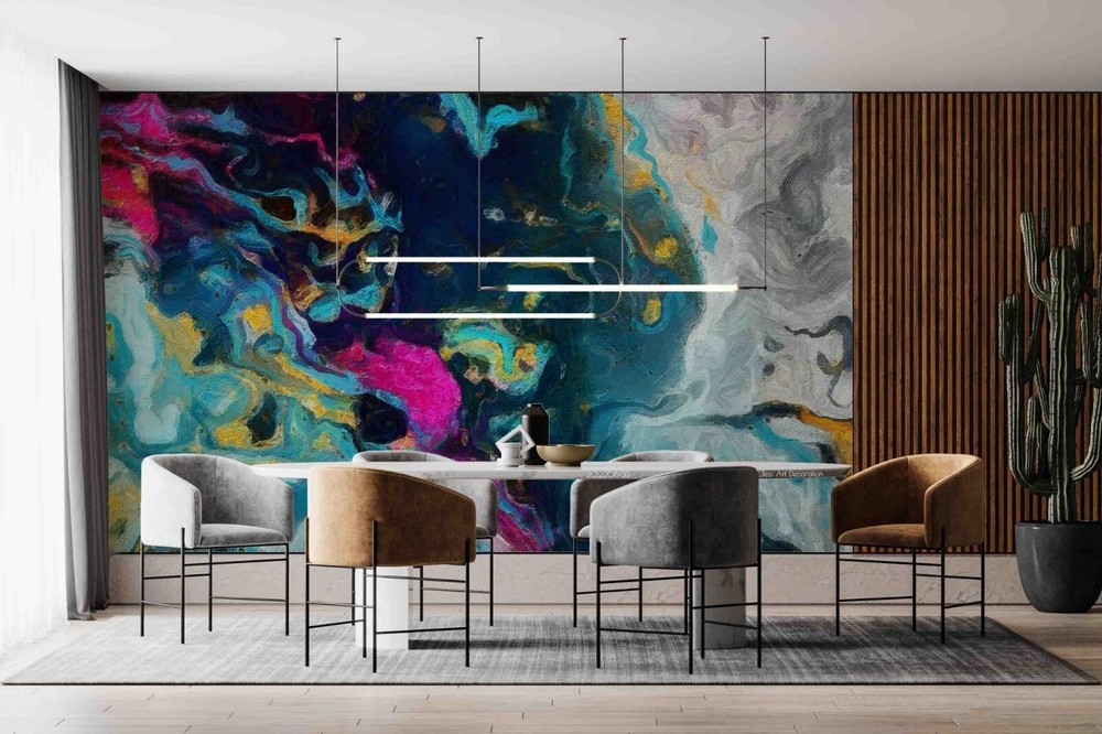 3D Abstract Colorful Texture Self-adhesive Removable Wallpaper Murals Wall 292