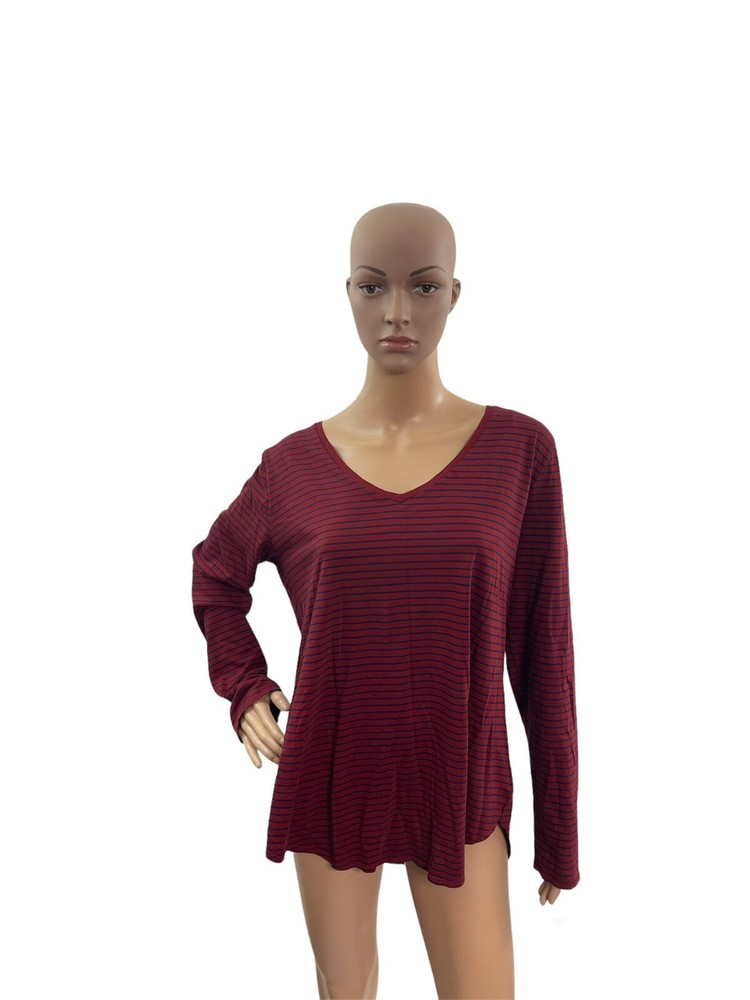 Old Navy Women’s Size XL Long Sleeve V Neck Stripped Tee